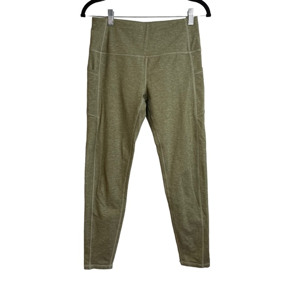 Kyodan Pants - Kyodan Heathered Green Fleece Lined Leggings